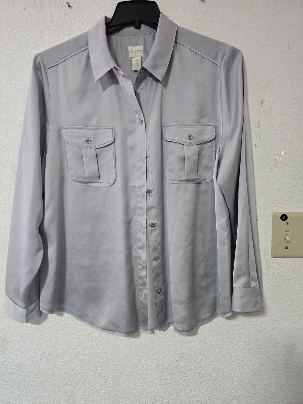 Chico's Light Gray Men's Casual Button-Down Shirt